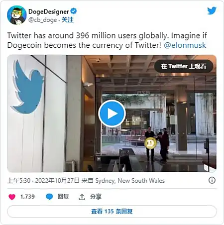 马斯克Twitter成狗狗币登顶关键?DOGE如何从迷因币晋身支付热门